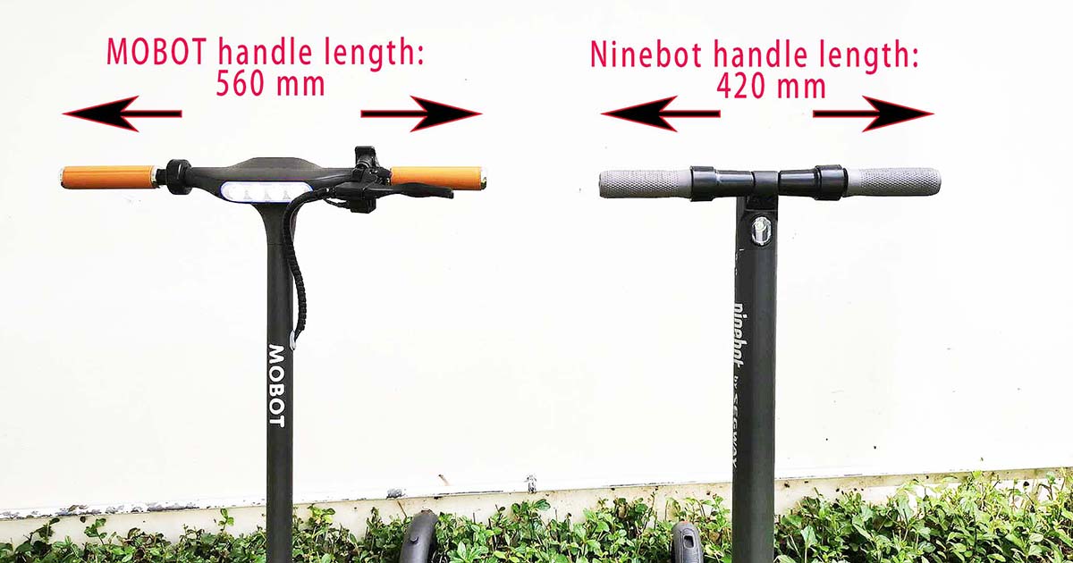 mobot u3 ninebot comparison handle length - Comparison of UL2272 certified e-scooter MOBOT L1-1 vs Ninebot by Segway ES2