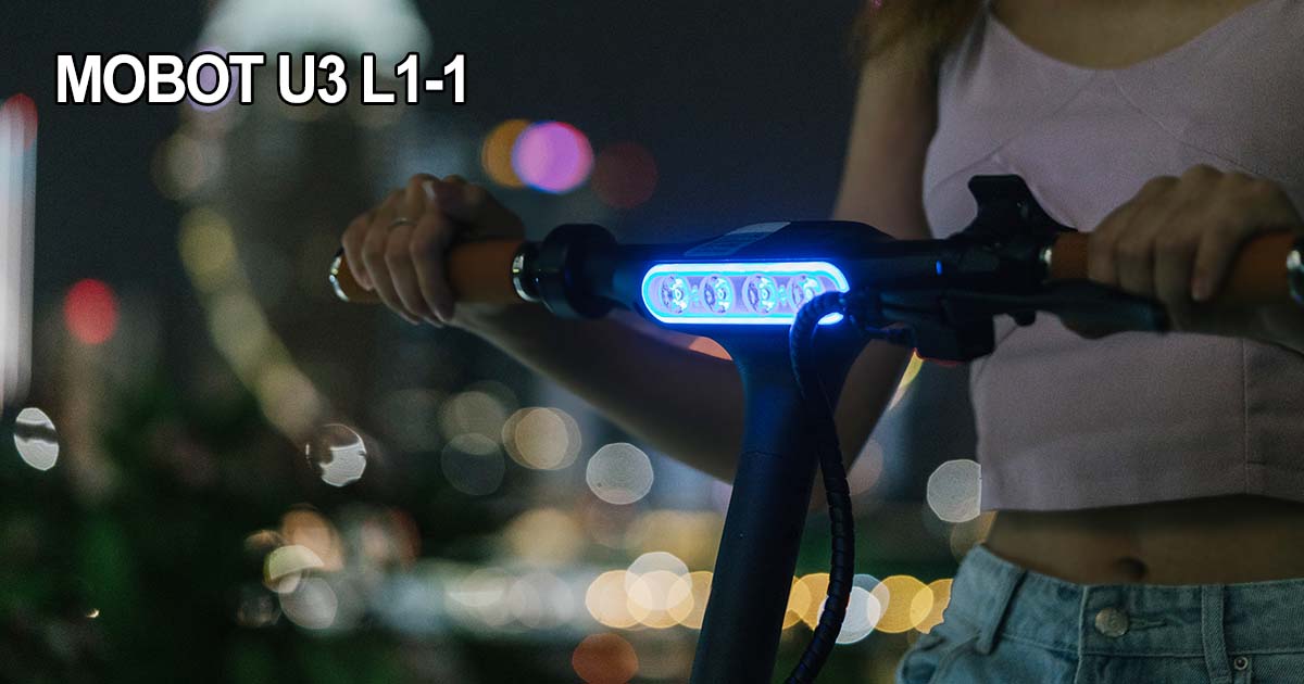 MOBOT U3 UL2272 certified front light - Review on UL2272 certified MOBOT L1-1 vs Xiaomi Mijia M365