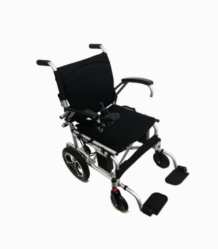 MOBOT MWheel LW motorised electric wheelchair black top angled right