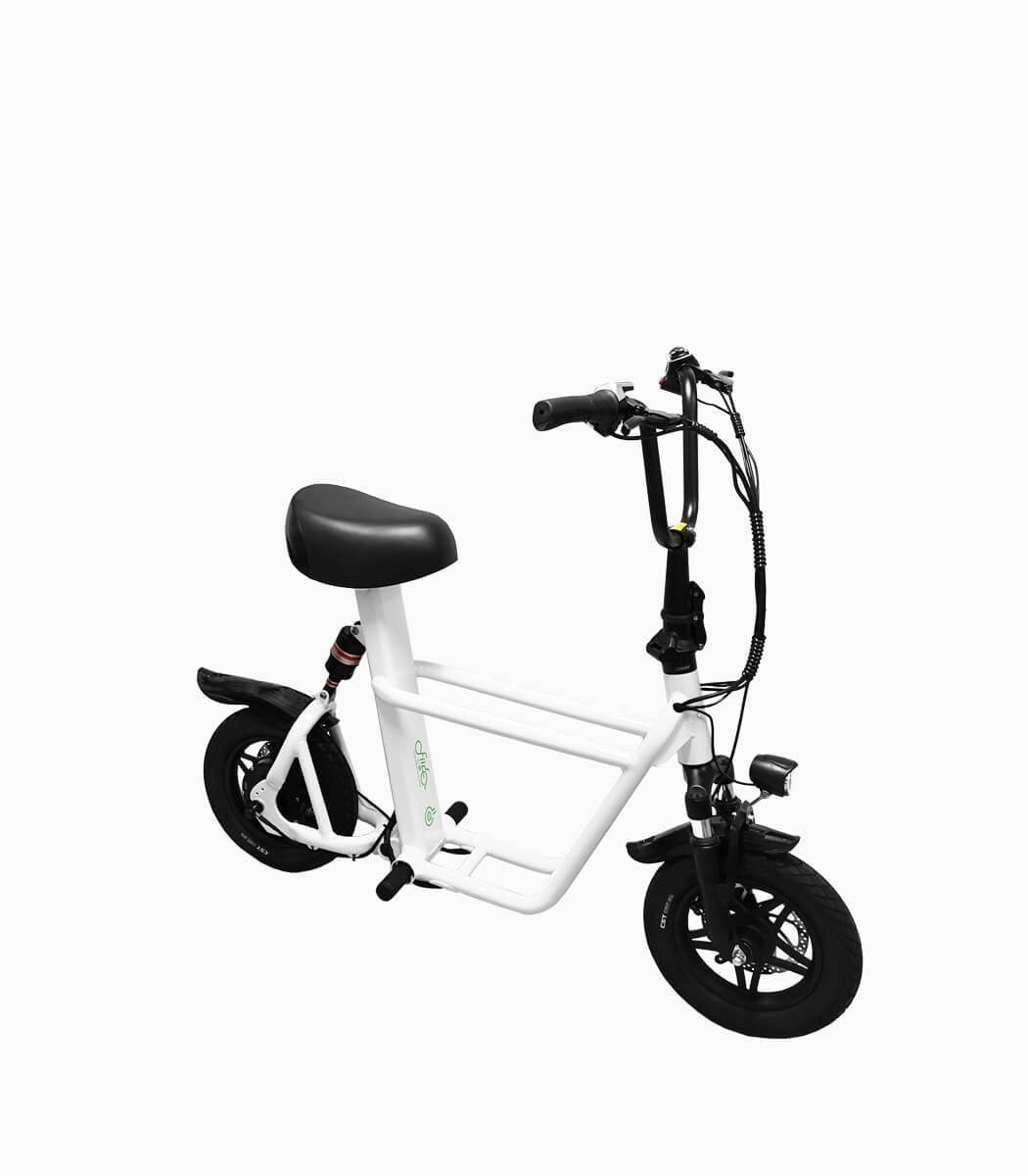 FIIDO Q1S (WHITE10AH) UL2272 certified seated electric scooter angled right