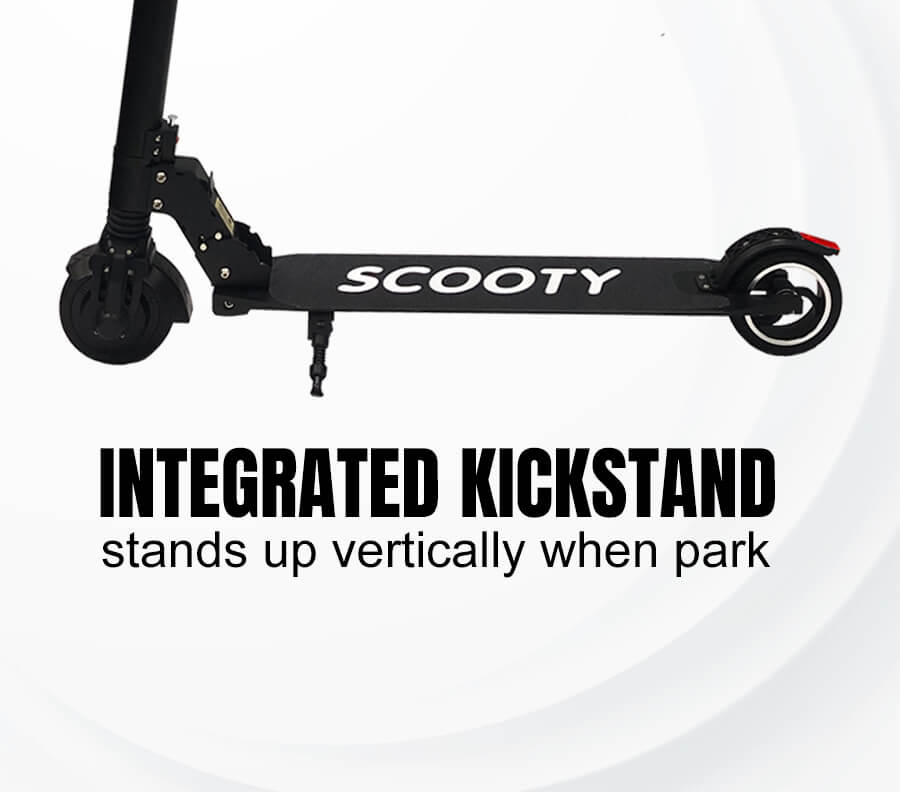 MOBOT SCOOTY F1K (BLACK4AH) UL2272 certified electric scooter integrated kickstand V1 (M)