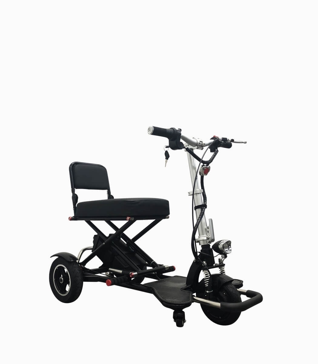 MOBOT FLEXI MAX (BLACK12AH) 3 wheel mobility scooter angled right