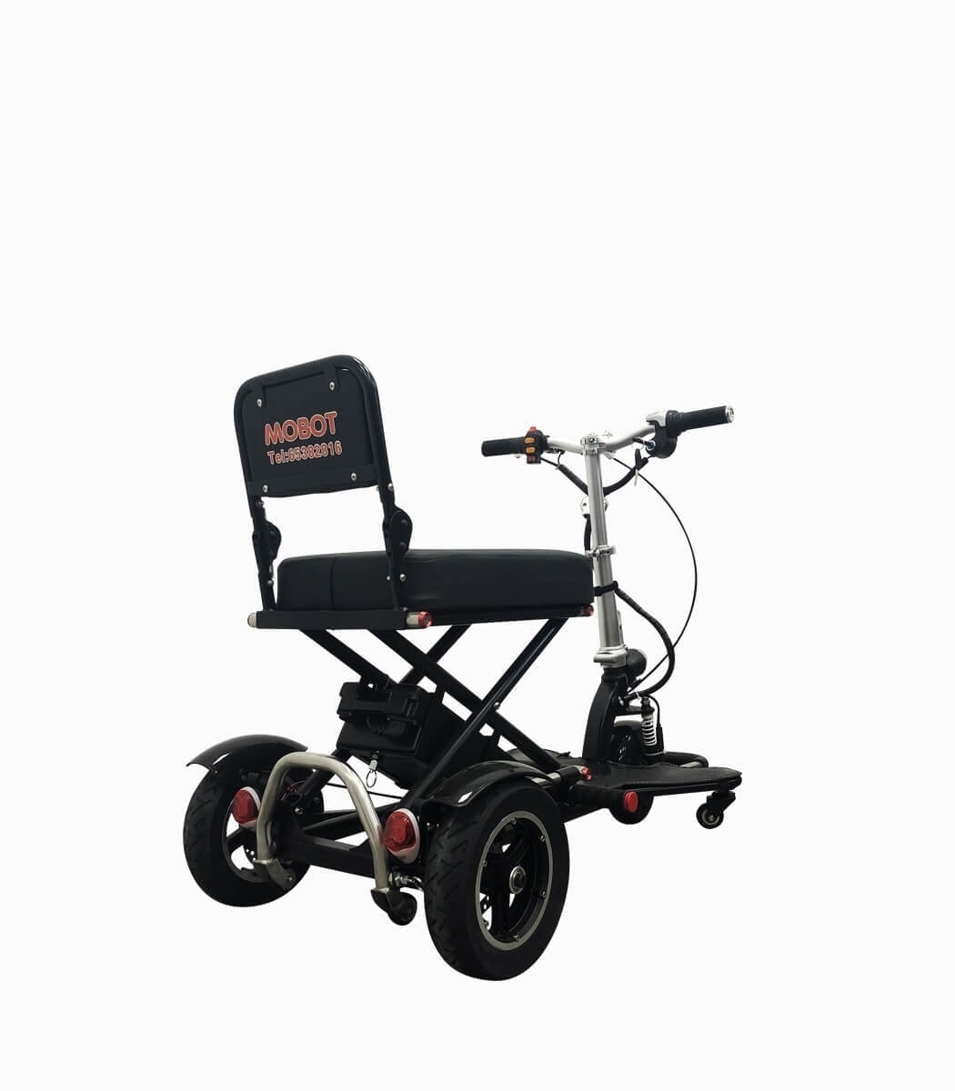 MOBOT FLEXI MAX (BLACK12AH) 3 wheel mobility scooter rear angled right