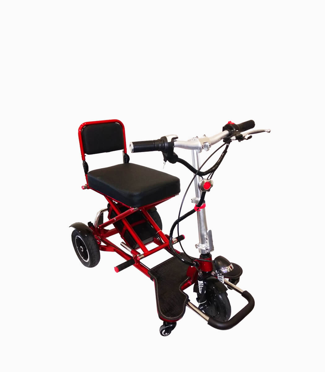 MOBOT FLEXI MAX (RED12AH) 3 wheel mobility scooter angled right