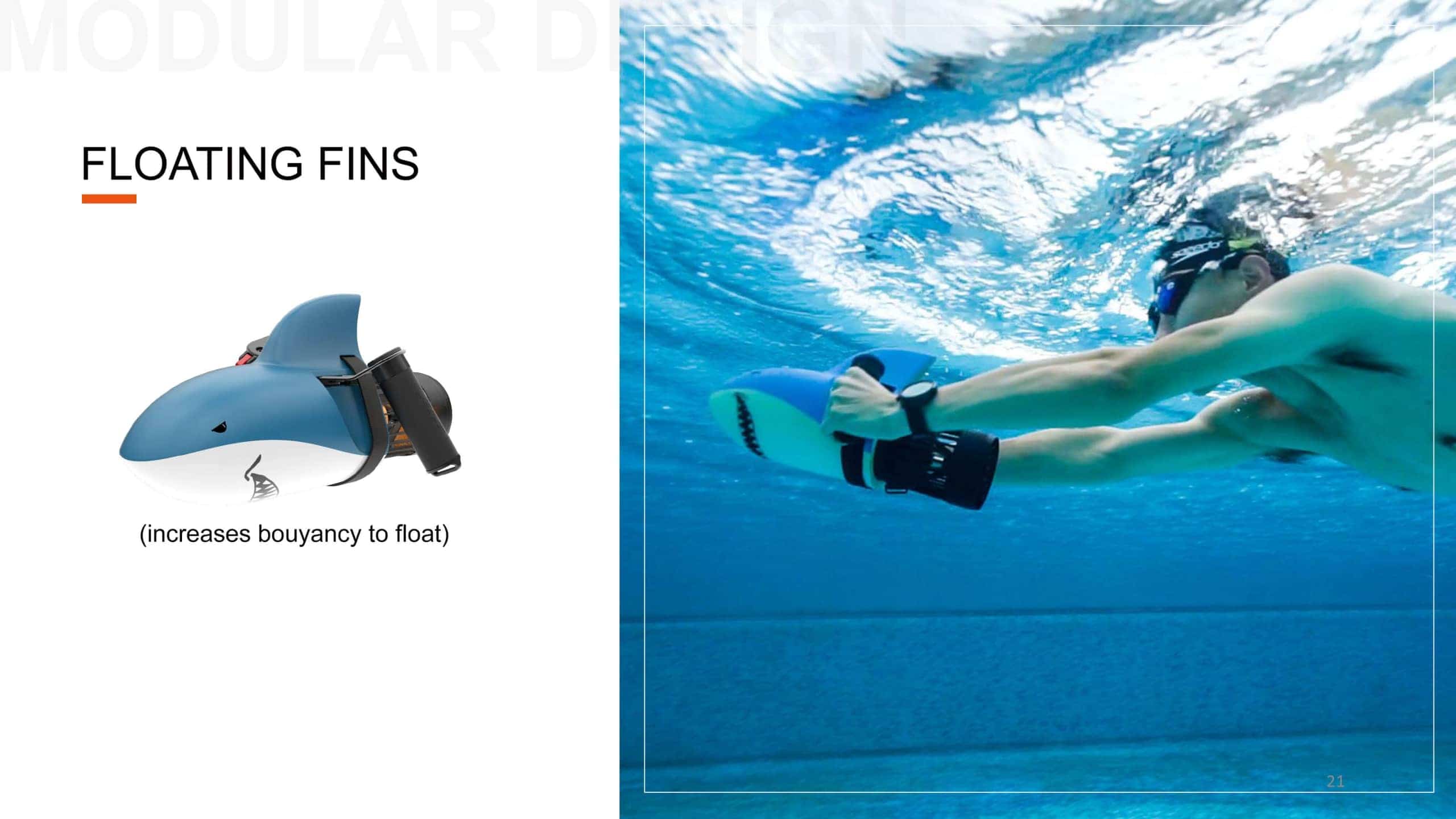 LEFEET S1 electric water scooter floating fins