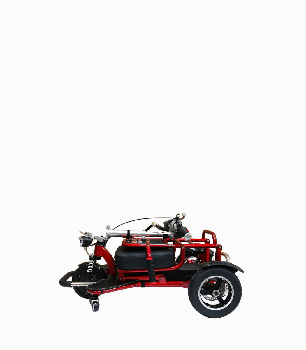 MOBOT FLEXI 4th Gen RED mobility scooter folded left