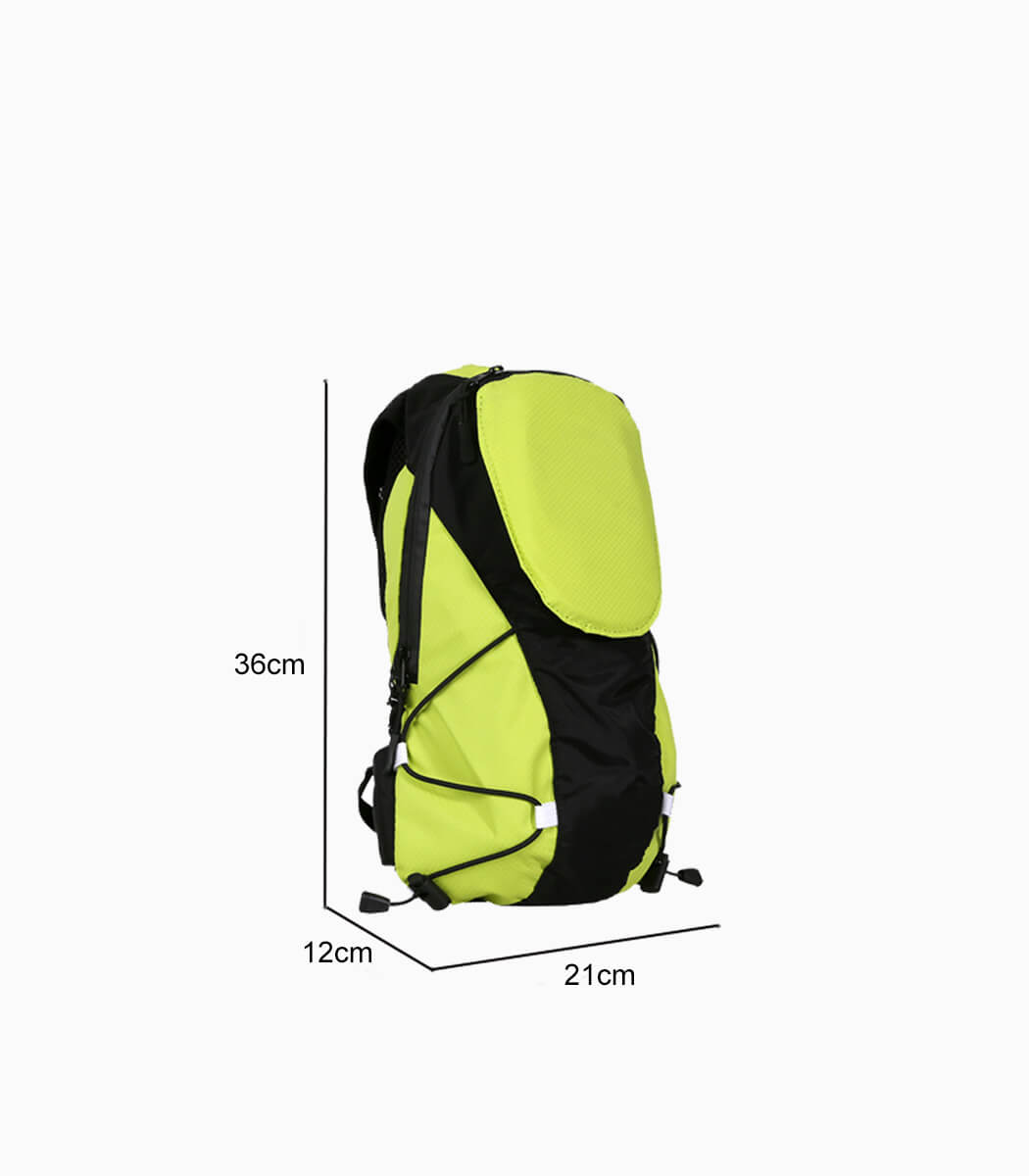 LIGHT ARMOR BP (LIME) cycling backpack with signal lights dimensions