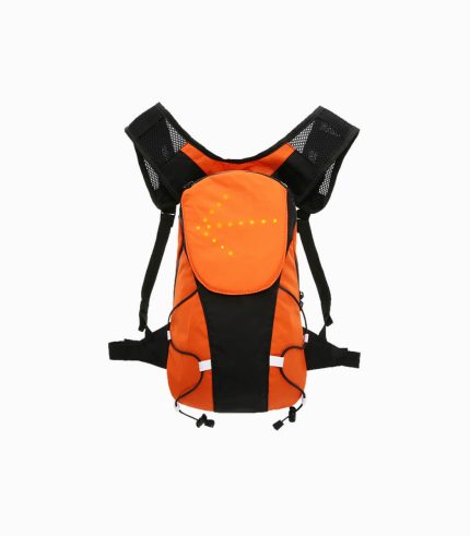 LIGHT ARMOR BP (ORANGE) cycling backpack with signal lights front