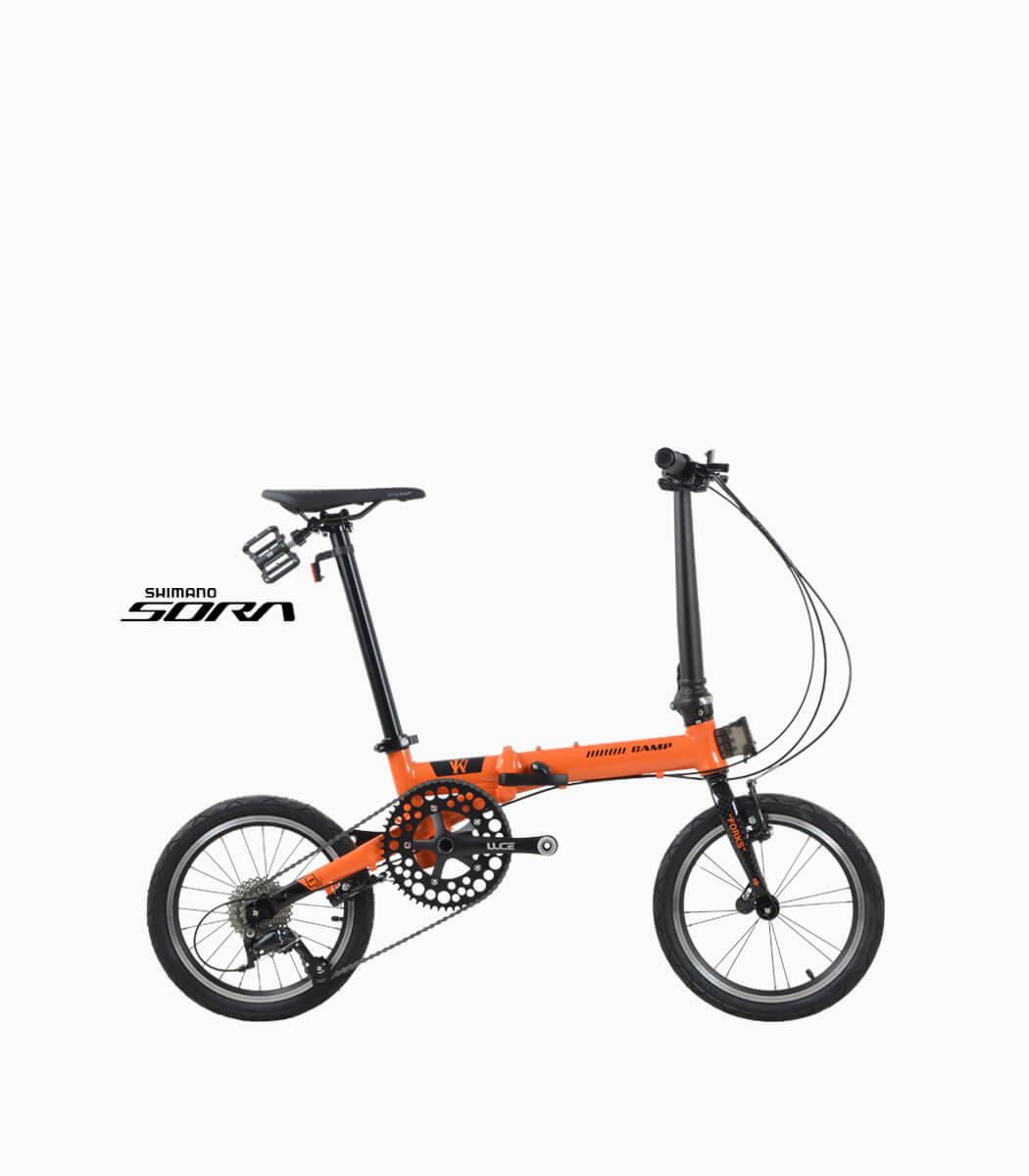 CAMP LITE (ORANGE) foldable bicycle right