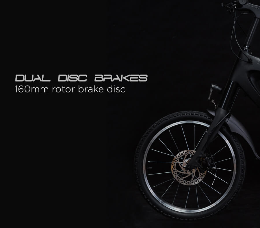 OVO LTA approved electric bicycle dual disc brakes (M)