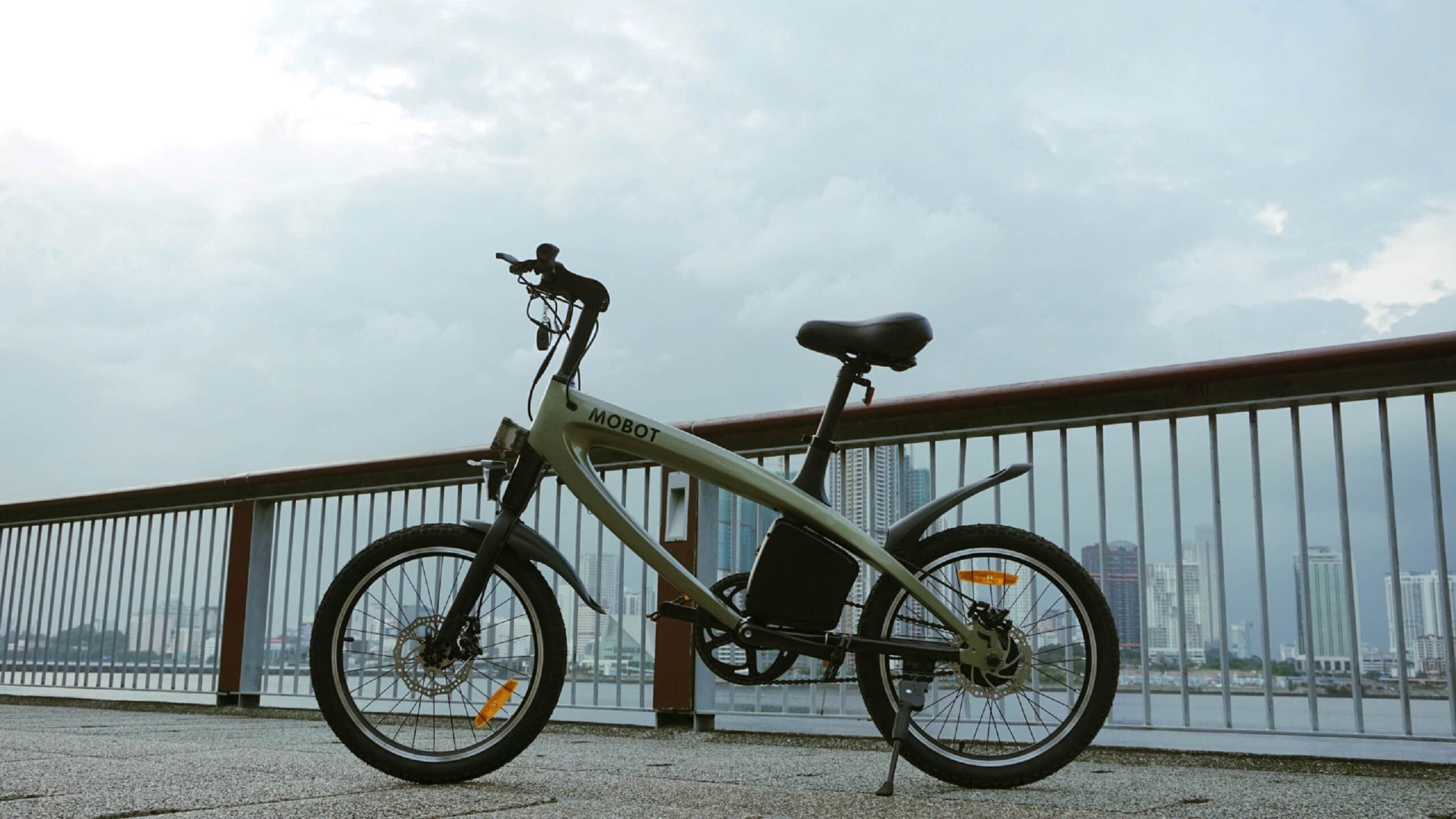 MOBOT OVO (GOLD) LTA approved ebike at Woodlands Waterfront