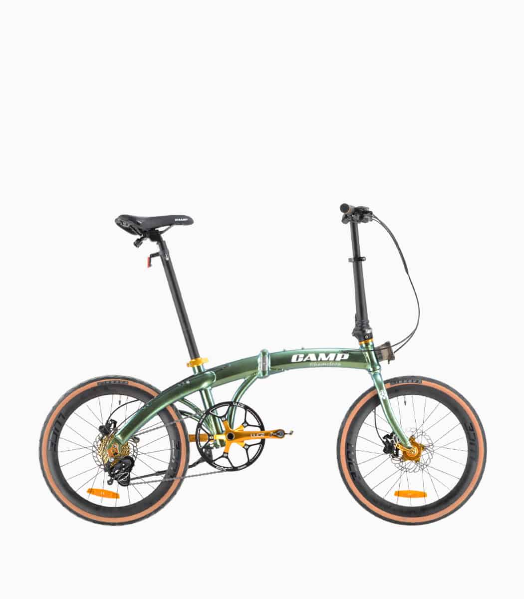 CAMP CHAMELEON (AURORA) foldable bicycle with tanwall tyres right