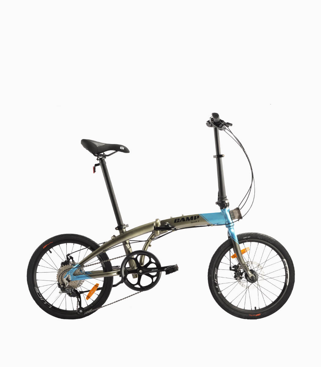CAMP SPEEDO X (STONE-BLUE) foldable bicycle right