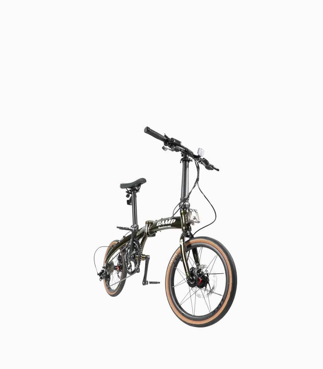 CHAMELEON MINI (BLACK GOLD) foldable bicycle angled right