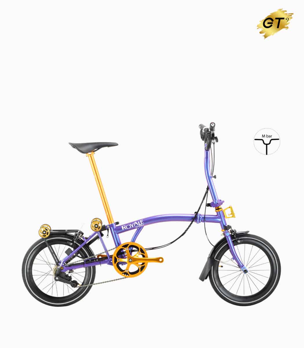 MOBOT ROYALE GT M9 (METALLIC PURPLE) foldable bicycle gold edition right