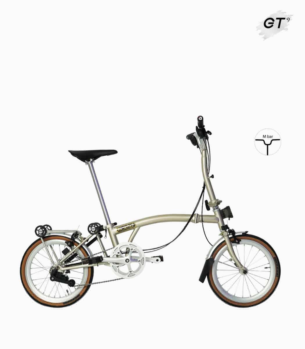 MOBOT ROYALE GT M9 (CHAMPAGNE GOLD) foldable bicycle silver edition right