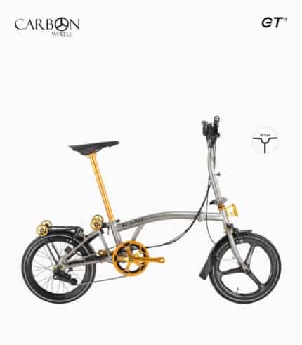 ROYALE CARBON GT M9 (TITANIUM SILVER) foldable bicycle right-min