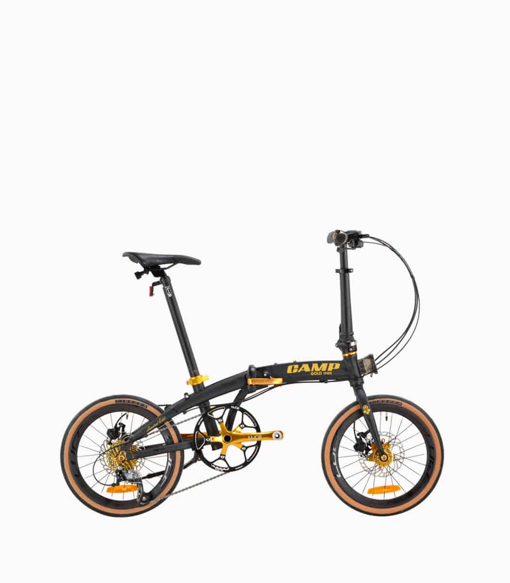 CAMP GOLD Mini (MATT BLACK) foldable bicycle right