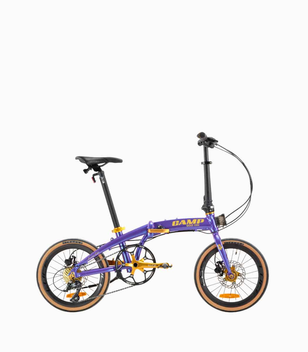 CAMP GOLD Mini (METALLIC PURPLE) foldable bicycle right