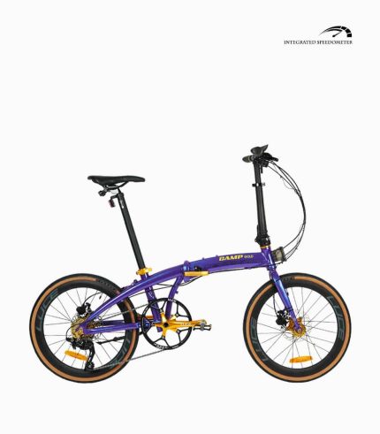 CAMP GOLD Sport (METALLIC PURPLE) foldable bicycle with speedometer right