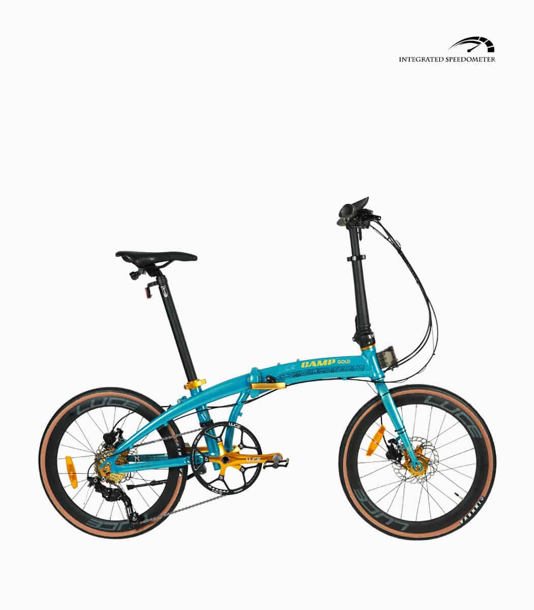 CAMP GOLD Sport (SKY) foldable bicycle with speedometer right