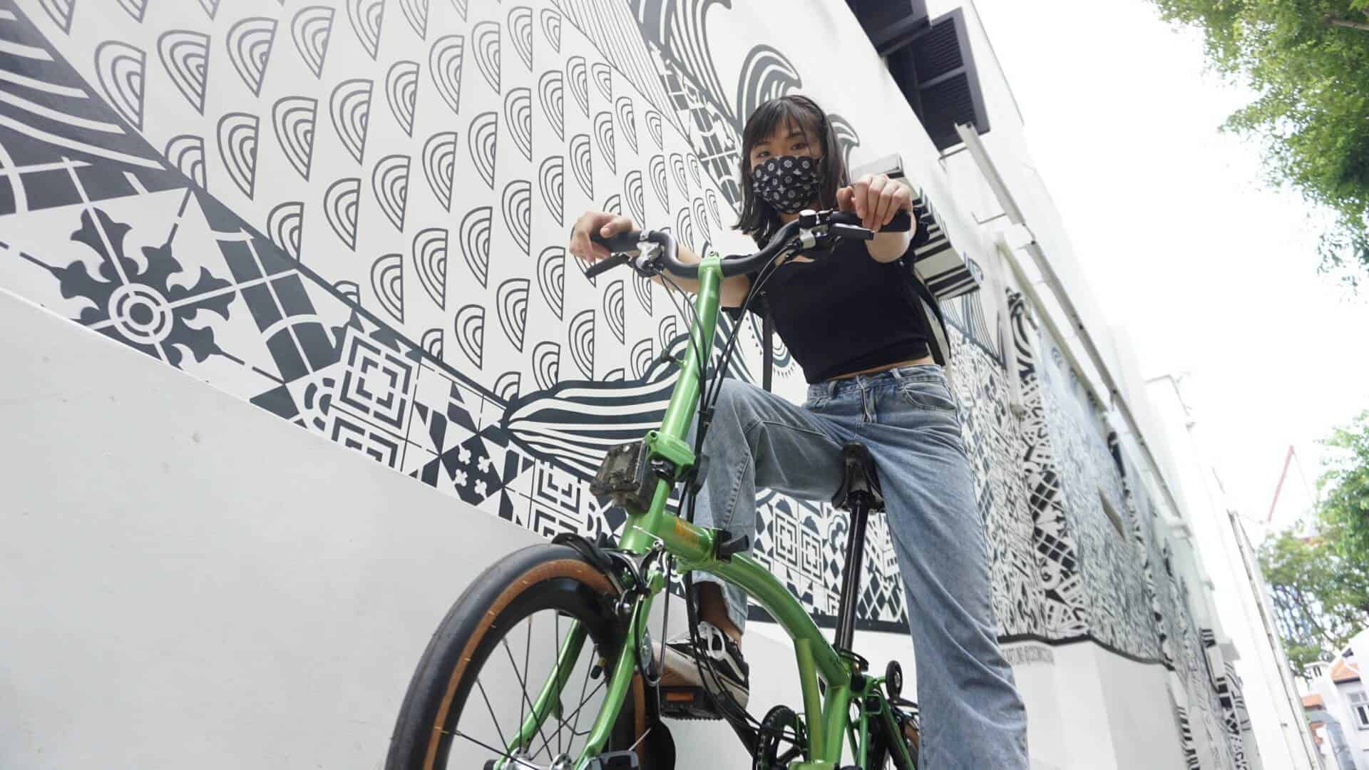 MOBOT ROYALE OCEAN GREEN foldable bicycle at Amoy Street 1 - ROYALE by MOBOT Foldable Trifold Bicycle 2022 Lineup