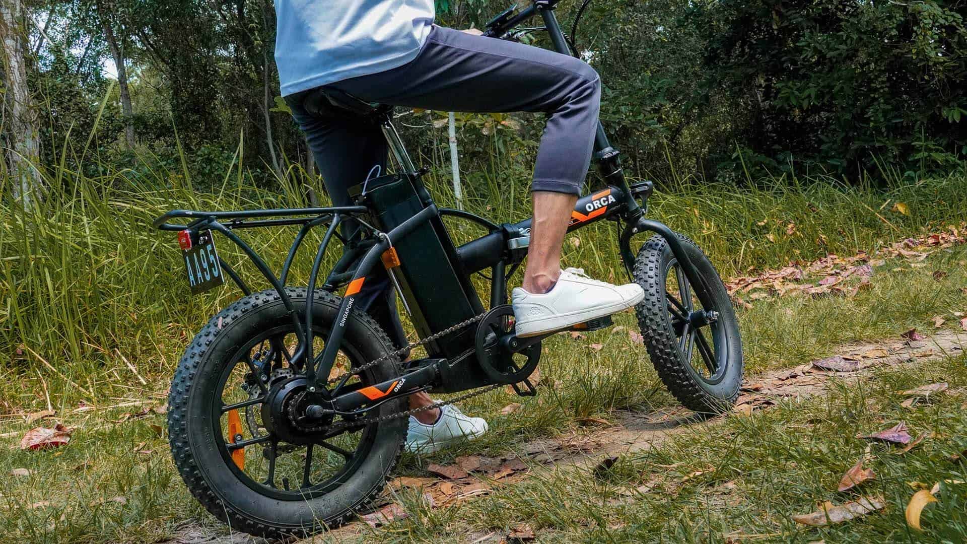 ORCA (BLACK) LTA approved fat tyre ebike at Tampines Eco Green - off terrain V1
