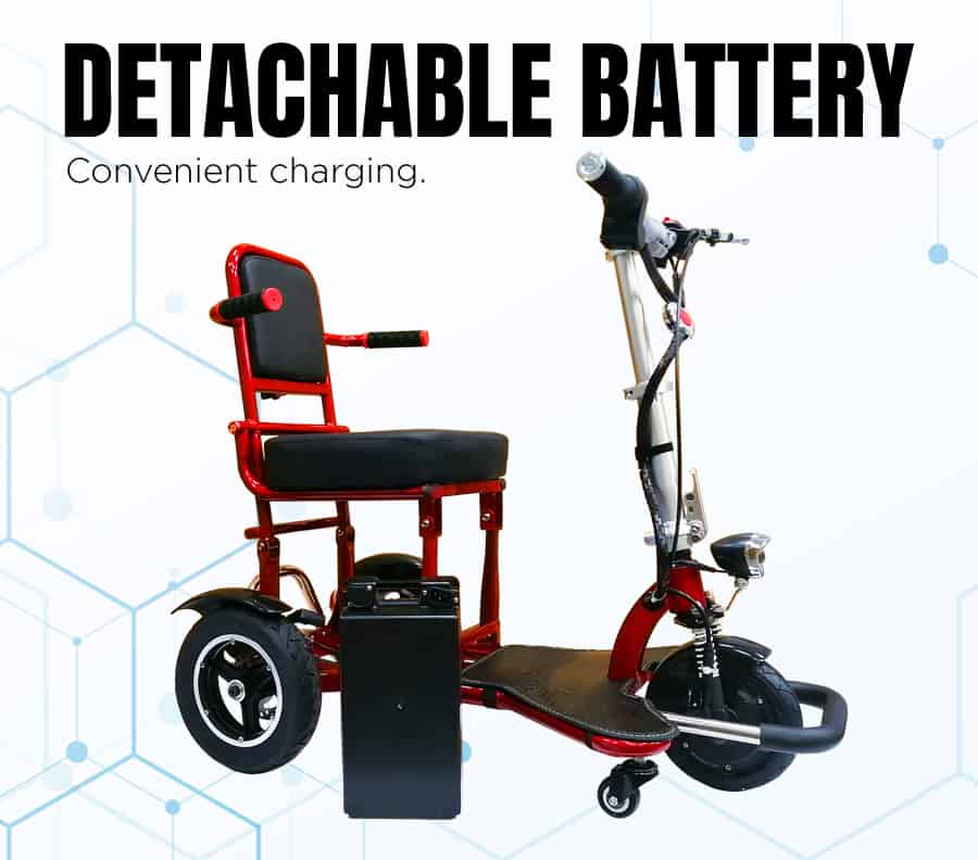 MOBOT FLEXI 4th GEN mobility scooter detachable battery (M) V1