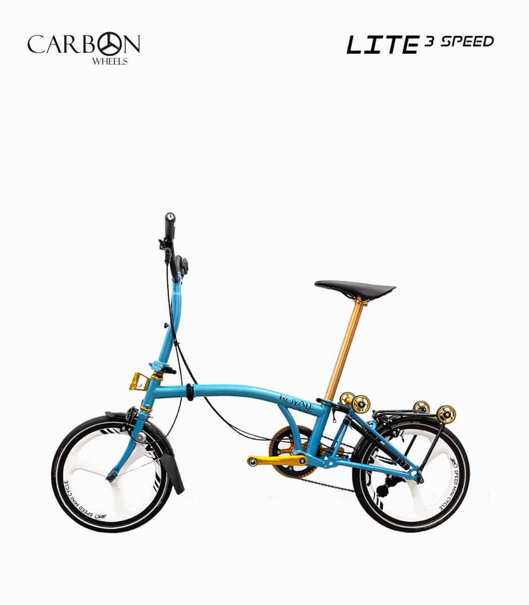 ROYALE Carbon Lite M3 (SKY) foldable bicycle left