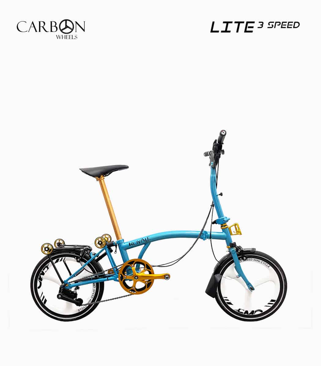 ROYALE Carbon Lite M3 (SKY) foldable bicycle right