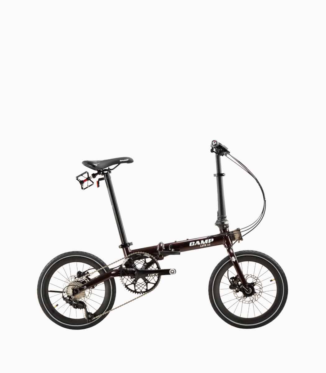 CAMP Lite 11 (BLACK CHERRY PEARL) foldable bicycle with reflective tyres right