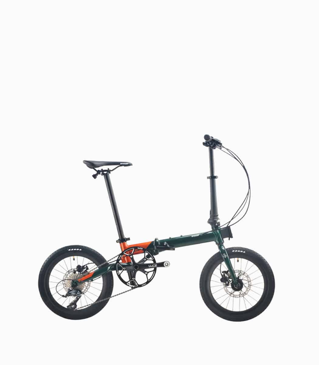 CAMP Lite Plus (GREEN-ORANGE) foldable bicycle right