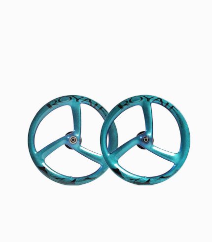 CarbonRoyale Tri spoke 451 Carbon WheelsetBlue 430x491 - 10 Recommended Electric Scooter Accessories
