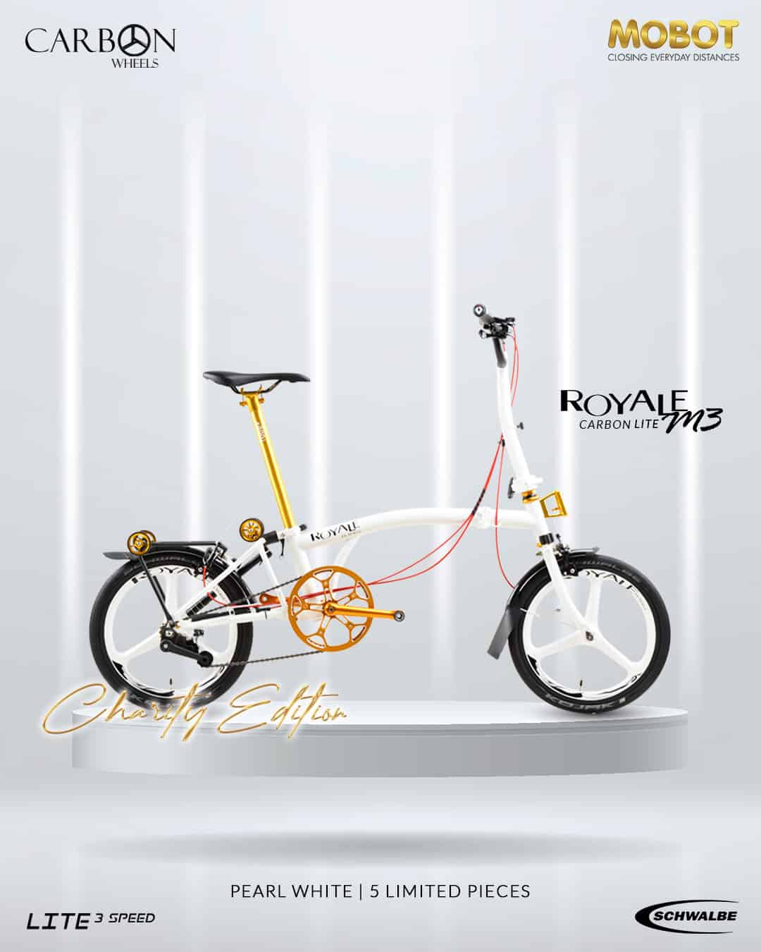 ROYALE Carbon Lite M3 foldable bicycle Charity Limited Edition - Special Editions